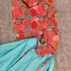 Kids 2-Piece Dress Set – Coral Seashell Print Shirt & Aqua Soft Delta Skirt