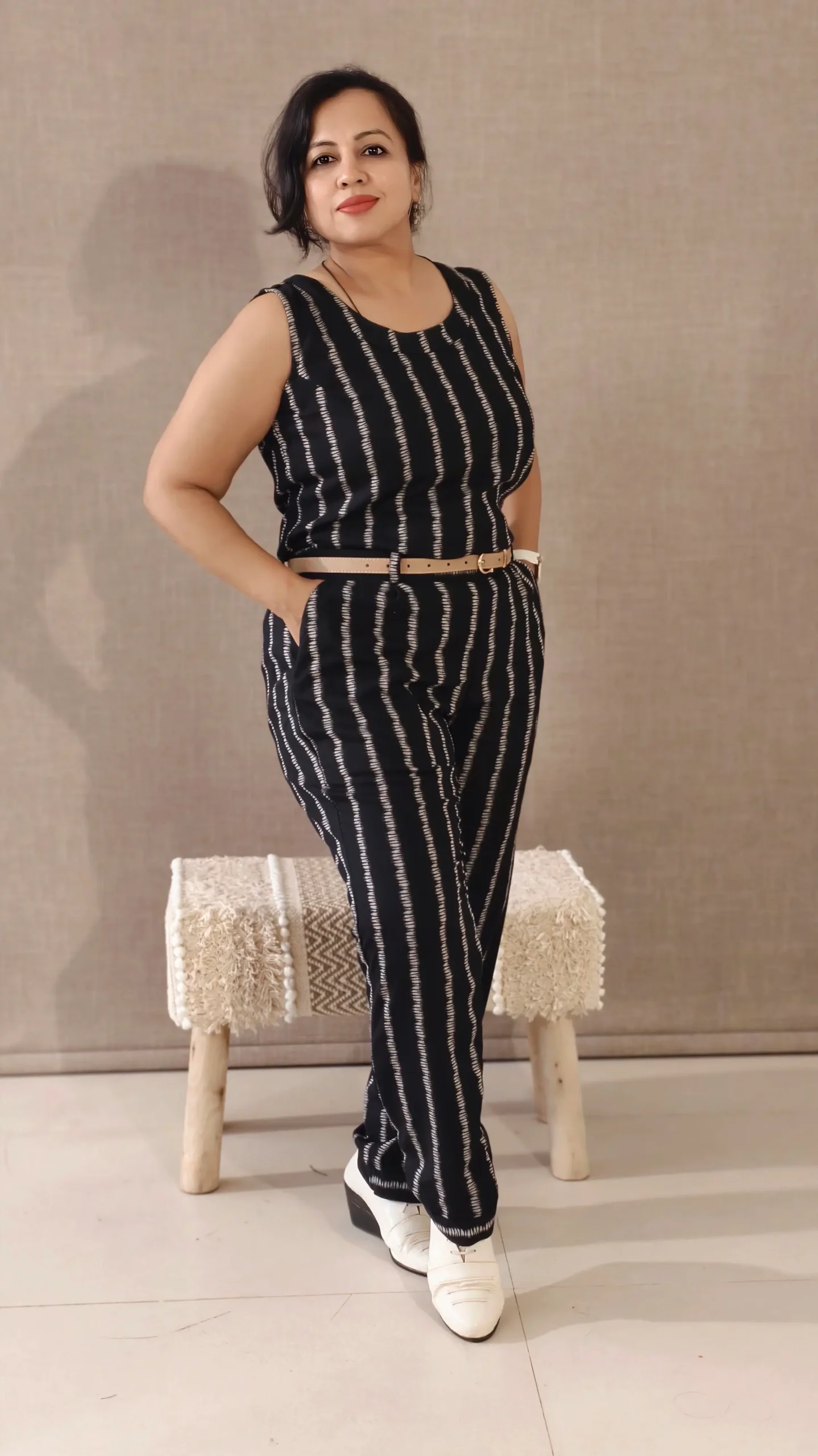 Premium Black Cotton Coord Set – Stretch Fabric