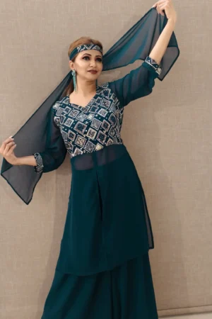 nine2five-navy-blue-embroidered-tunic-palazzo-set-with-choker-dupatta-3pc