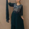 nine2five-navy-blue-embroidered-tunic-palazzo-set-with-choker-dupatta-3pc