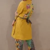 Nine2Five Mustard Abstract Print Cotton Co-Ord Set – Tunic Style