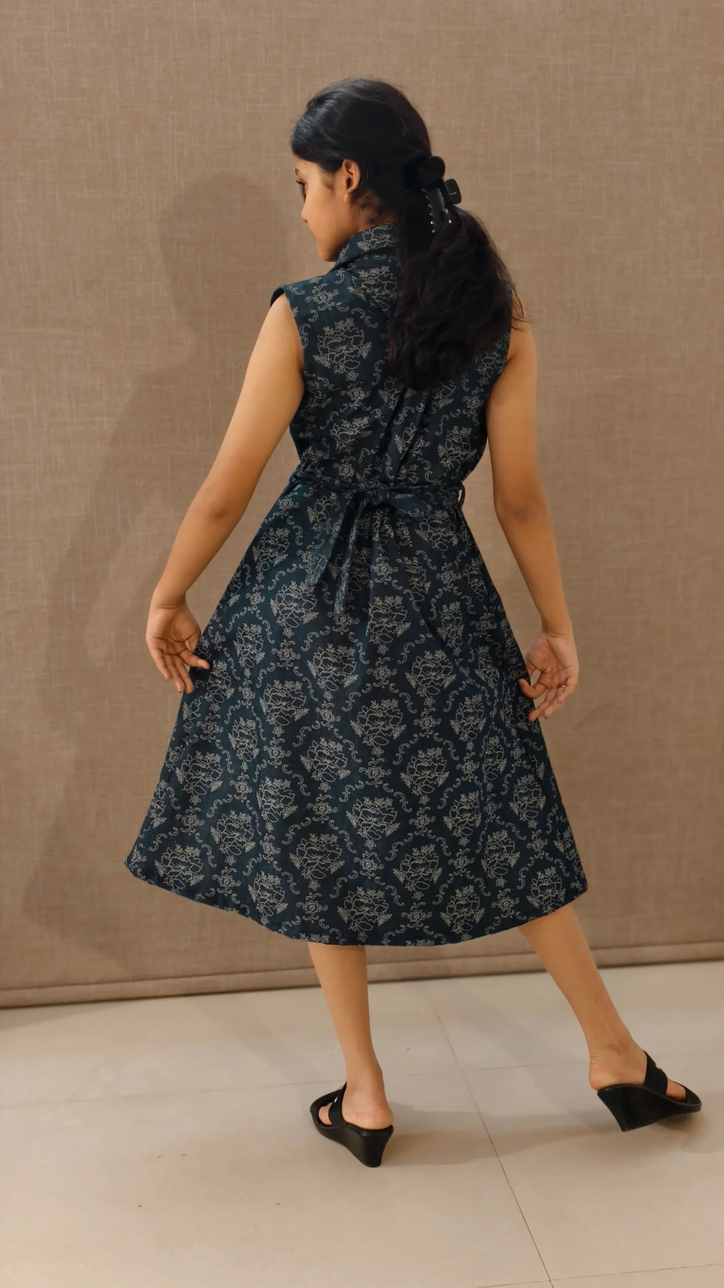 Nine2Five Printed Denim Dress