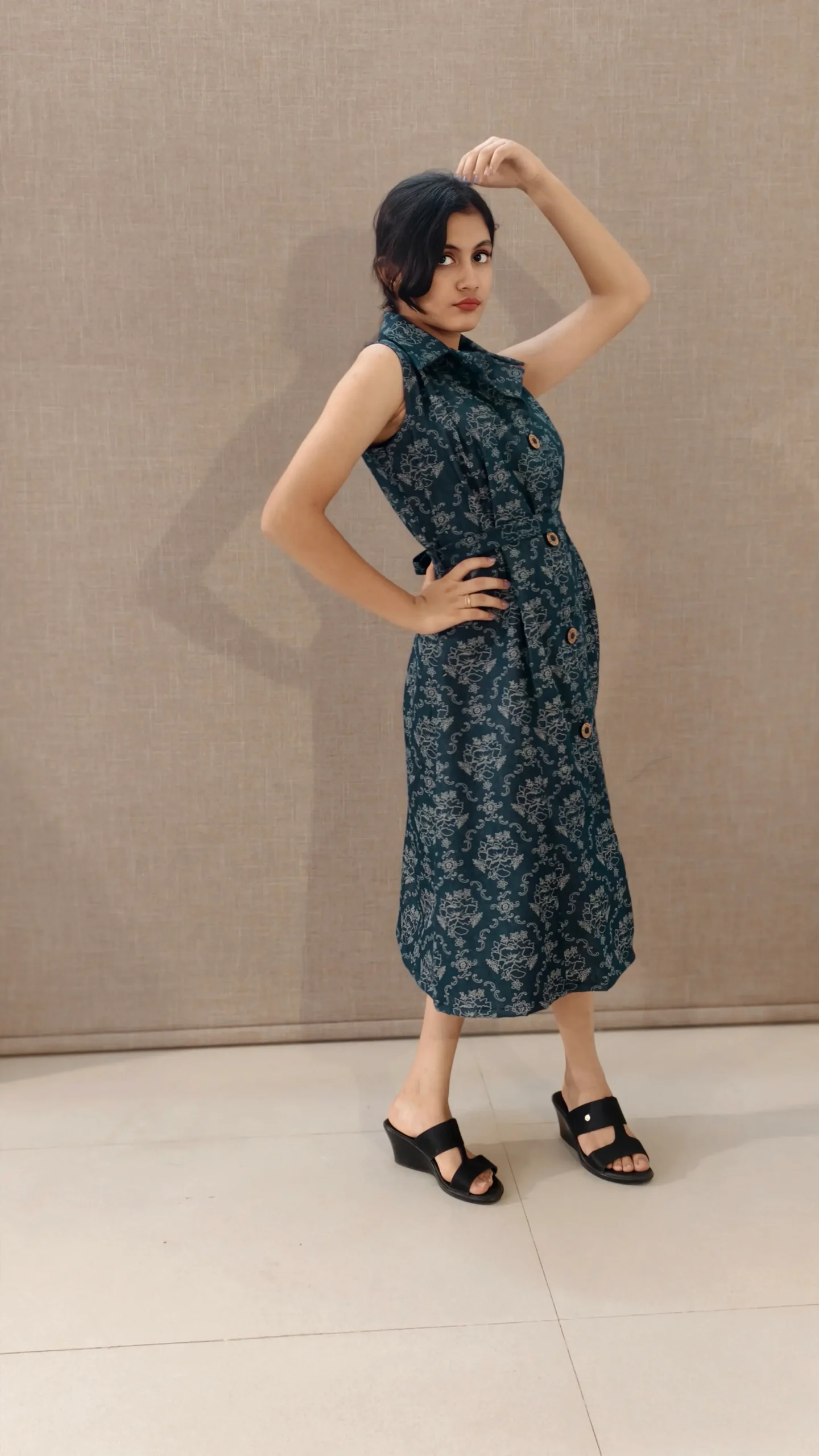 Nine2Five Printed Denim Dress