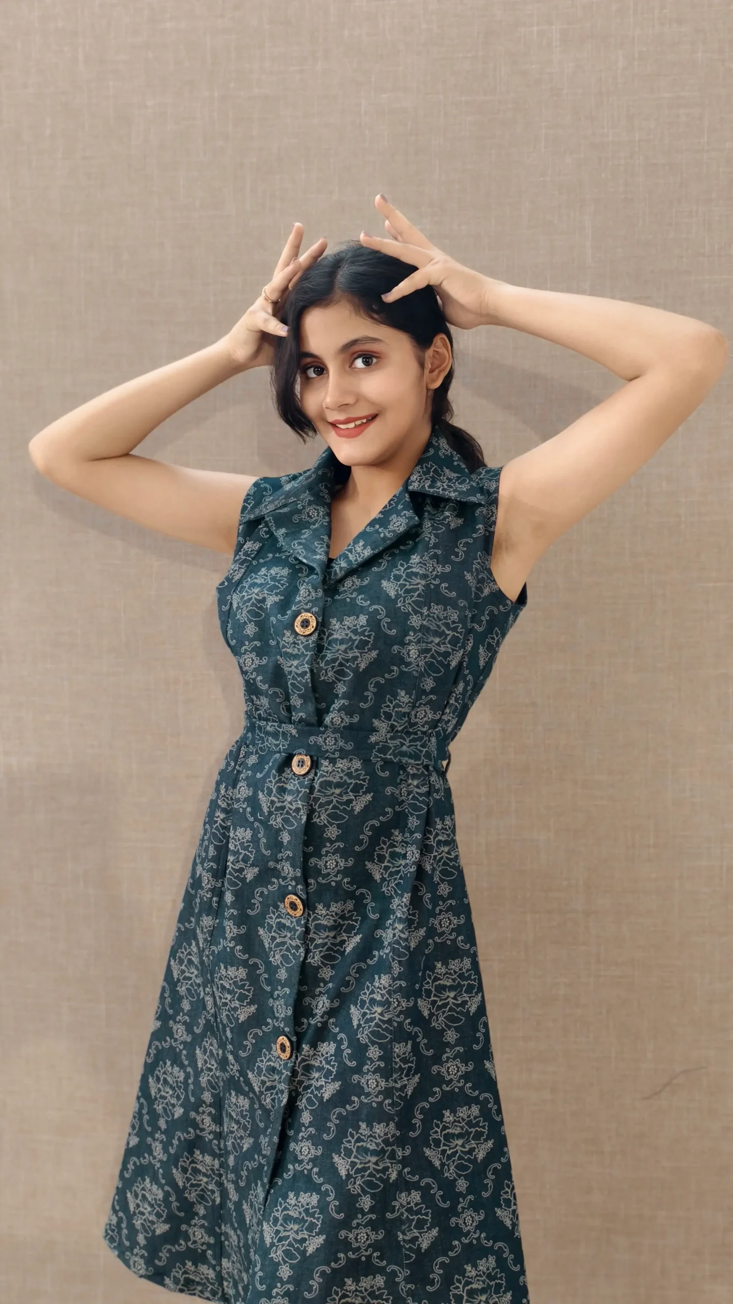 Nine2Five Printed Denim Dress